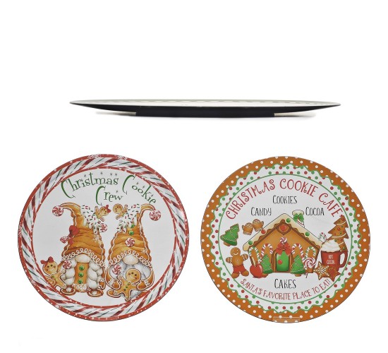 Χριστουγεννιάτικος Δίσκος Gingerbread 40cm Σε 2 Σχέδια