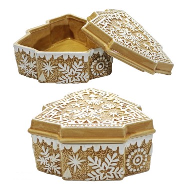Χριστουγεννιάτικο Κουτί Δέντρο Gingerbread 19x21cm