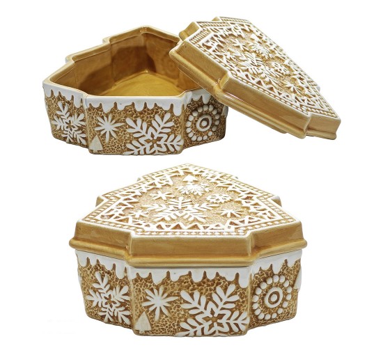 Χριστουγεννιάτικο Κουτί Δέντρο Gingerbread 19x21cm