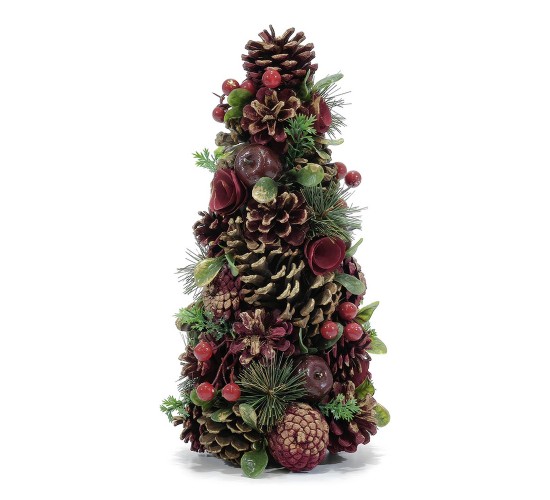 Χριστουγεννιάτικο Δεντράκι Με Κόκκινα Berries 35cm