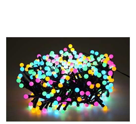 300 LED Cherry Πολύχρωμα Με Πράσινο Καλώδιο