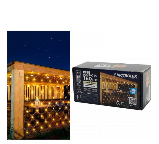 Χριστουγεννιάτικο Δίχτυ 160 LED 3.2x1.5m Θερμό Λευκό