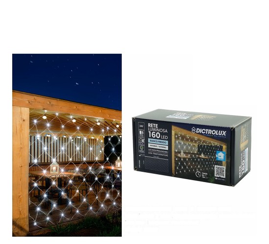 Χριστουγεννιάτικο Δίχτυ 160 LED 3.2x1.5m Ψυχρό Λευκό
