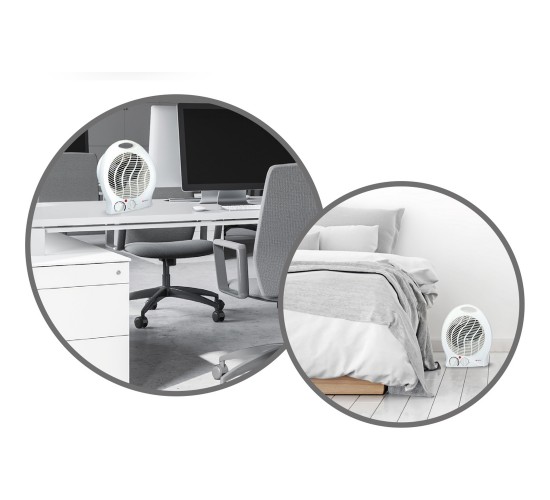 Αερόθερμο Με 2 Επιλογές Θερμοκρασίας Λευκό 2000W 22x13x27cm ALPINA