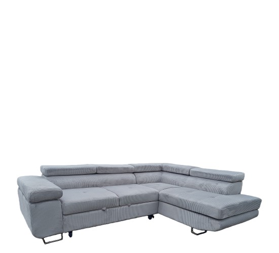 Καναπές Γωνιακός ArteLibre LUZANO Γκρι Ανοιχτό Ύφασμα/MDF 277x203x100cm