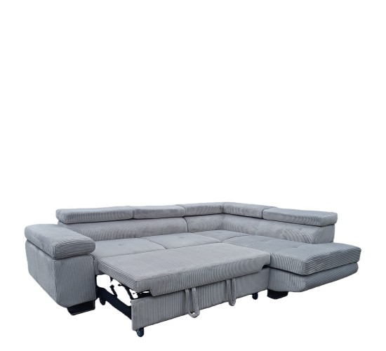 Καναπές Γωνιακός ArteLibre LUZANO Γκρι Ανοιχτό Ύφασμα/MDF 277x203x100cm