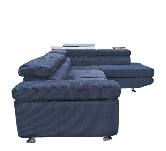 Καναπές Γωνιακός ArteLibre LUZANO Μαύρο Ύφασμα/MDF 277x203x100cm