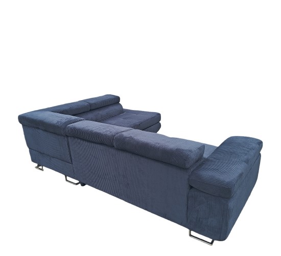 Καναπές Γωνιακός ArteLibre LUZANO Μαύρο Ύφασμα/MDF 277x203x100cm