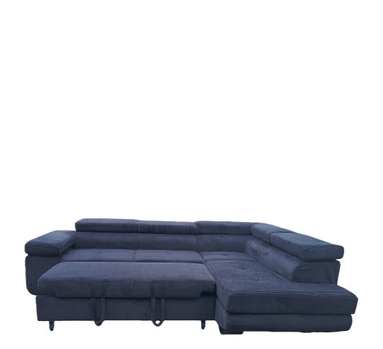 Καναπές Γωνιακός ArteLibre LUZANO Μαύρο Ύφασμα/MDF 277x203x100cm