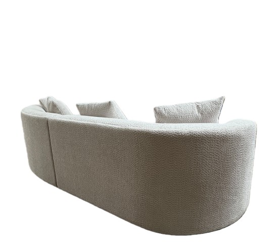 Καναπές MONTARO ArteLibre Γκρι Ανοιχτό Ύφασμα 140x105x65cm/206x124x68cm