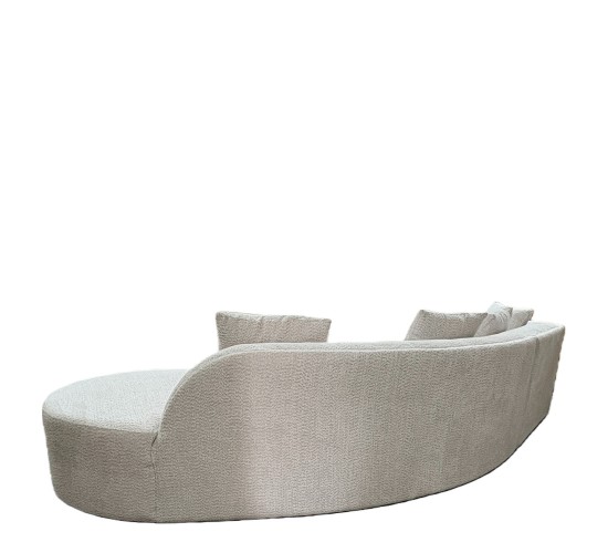 Καναπές MONTARO ArteLibre Γκρι Ανοιχτό Ύφασμα 140x105x65cm/206x124x68cm