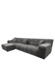 Καναπές Γωνιακός ArteLibre ORVELLA Γκρι Ύφασμα 363x194x80cm