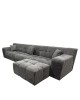 Καναπές Γωνιακός ArteLibre ORVELLA Γκρι Ύφασμα 363x194x80cm
