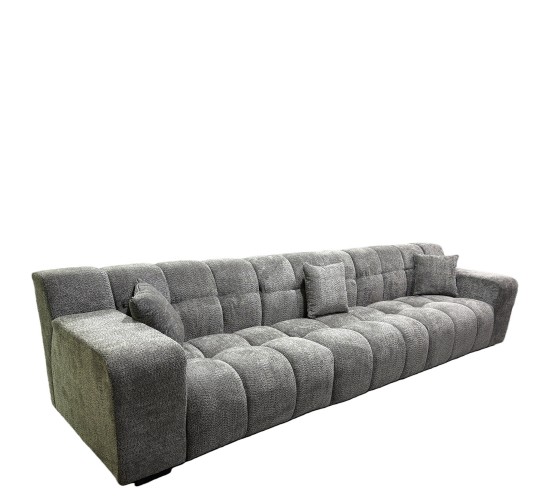 Καναπές Γωνιακός ArteLibre ORVELLA Γκρι Ύφασμα 363x194x80cm