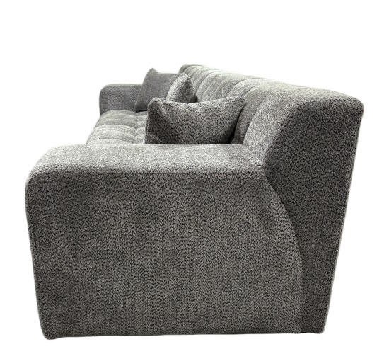 Καναπές Γωνιακός ArteLibre ORVELLA Γκρι Ύφασμα 363x194x80cm