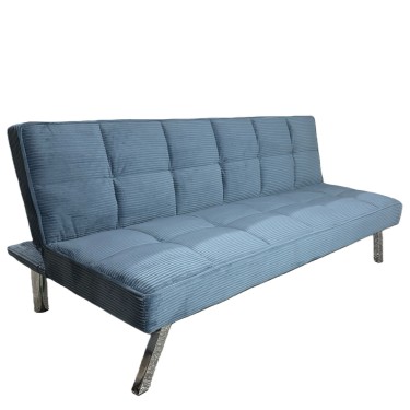 Καναπές Κρεβάτι ArteLibre ELVORE Μπλε Ύφασμα/Ξύλο 190x83x74cm