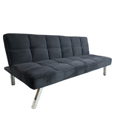 Καναπές Κρεβάτι ArteLibre ELVORE Μαύρο Ύφασμα/Ξύλο 190x83x74cm