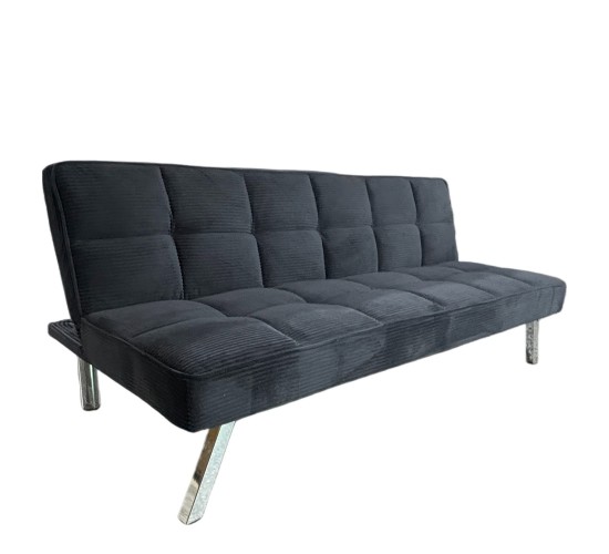 Καναπές Κρεβάτι ArteLibre ELVORE Μαύρο Ύφασμα/Ξύλο 190x83x74cm