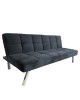 Καναπές Κρεβάτι ArteLibre ELVORE Μαύρο Ύφασμα/Ξύλο 190x83x74cm