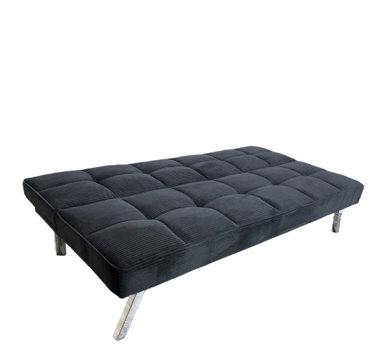 Καναπές Κρεβάτι ArteLibre ELVORE Μαύρο Ύφασμα/Ξύλο 190x83x74cm