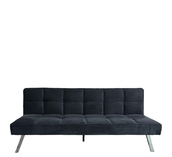 Καναπές Κρεβάτι ArteLibre ELVORE Μαύρο Ύφασμα/Ξύλο 190x83x74cm