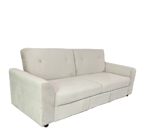 Καναπές Κρεβάτι ArteLibre VALMERO Μπεζ Ύφασμα/Ξύλο 216x85x85cm