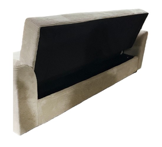 Καναπές Κρεβάτι ArteLibre VALMERO Μπεζ Ύφασμα/Ξύλο 216x85x85cm