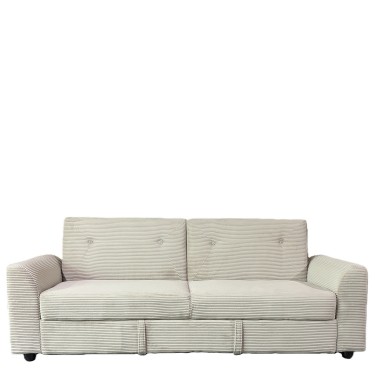 Καναπές Κρεβάτι ArteLibre VALMERO Μπεζ Ύφασμα/Ξύλο 216x85x85cm