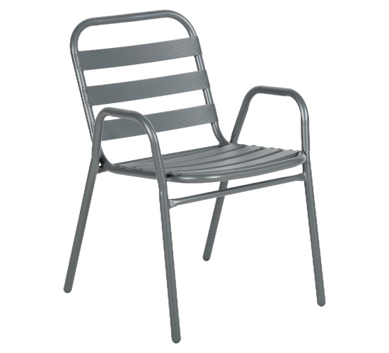 Καρέκλα Κήπου ArteLibre STELLAR Γκρι Αλουμίνιο 54x58x76cm
