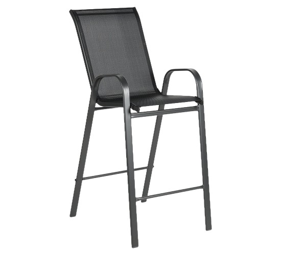 Σκαμπό ArteLibre NEPTUNE Μαύρο Μέταλλο/Textilene 55x70x124cm