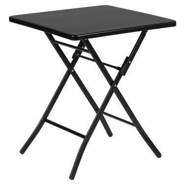 Τραπέζι Κήπου ArteLibre ASTRA Μαύρο Μέταλλο 60x60x70cm