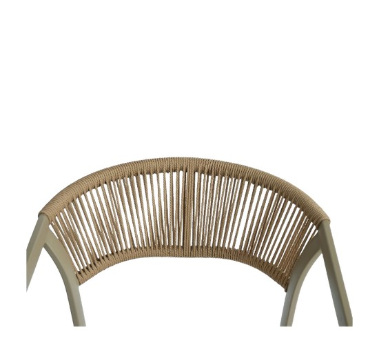 Πολυθρόνα Κήπου ArteLibre FIJI Μπεζ/Φυσικό Αλουμίνιο/Rattan 56x60x78cm
