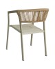 Πολυθρόνα Κήπου ArteLibre FIJI Μπεζ/Φυσικό Αλουμίνιο/Rattan 56x60x78cm