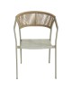 Πολυθρόνα Κήπου ArteLibre FIJI Μπεζ/Φυσικό Αλουμίνιο/Rattan 56x60x78cm