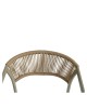 Πολυθρόνα Κήπου ArteLibre FIJI Μπεζ/Φυσικό Αλουμίνιο/Rattan 56x60x78cm