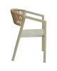 Πολυθρόνα Κήπου ArteLibre FIJI Μπεζ/Φυσικό Αλουμίνιο/Rattan 56x60x78cm