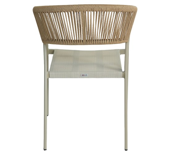 Πολυθρόνα Κήπου ArteLibre FIJI Μπεζ/Φυσικό Αλουμίνιο/Rattan 56x60x78cm