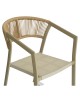 Πολυθρόνα Κήπου ArteLibre FIJI Μπεζ/Φυσικό Αλουμίνιο/Rattan 56x60x78cm