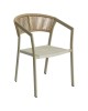 Πολυθρόνα Κήπου ArteLibre FIJI Μπεζ/Φυσικό Αλουμίνιο/Rattan 56x60x78cm