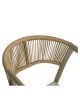 Πολυθρόνα Κήπου ArteLibre FIJI Μπεζ/Φυσικό Αλουμίνιο/Rattan 56x60x78cm