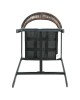 Σκαμπό Bar ArteLibre SANTORINI Μαύρο/Φυσικό Αλουμίνιο/Rattan 55x56x99cm