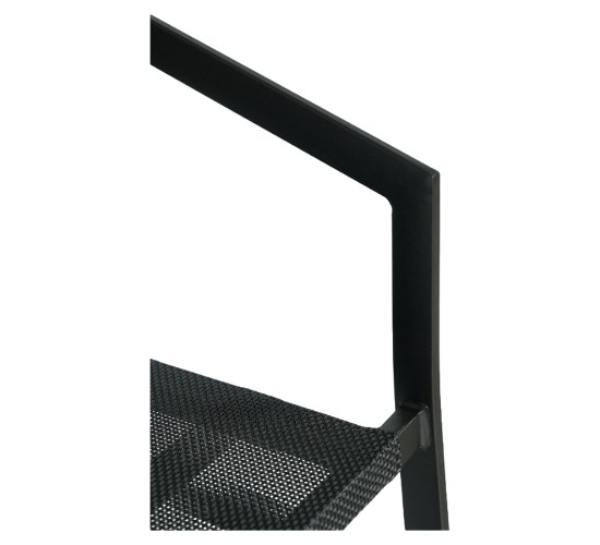 Σκαμπό Bar ArteLibre SANTORINI Μαύρο/Φυσικό Αλουμίνιο/Rattan 55x56x99cm