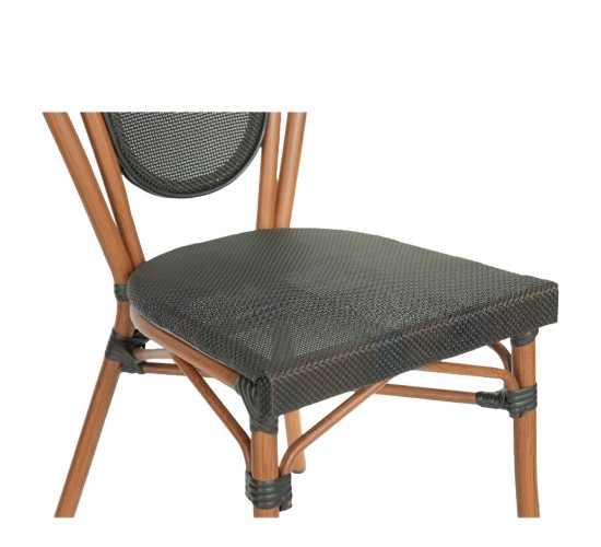 Καρέκλα Κήπου ArteLibre TULUM Καφέ/Ανθρακί Αλουμίνιο/Rattan 44x56x90cm