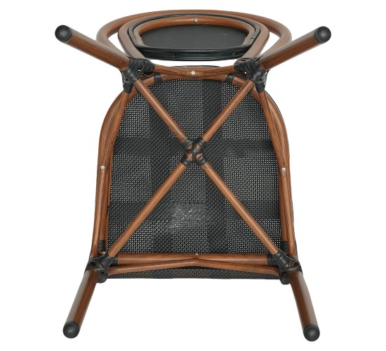 Καρέκλα Κήπου ArteLibre TULUM Καφέ/Ανθρακί Αλουμίνιο/Rattan 44x56x90cm