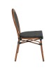Καρέκλα Κήπου ArteLibre TULUM Καφέ/Ανθρακί Αλουμίνιο/Rattan 44x56x90cm