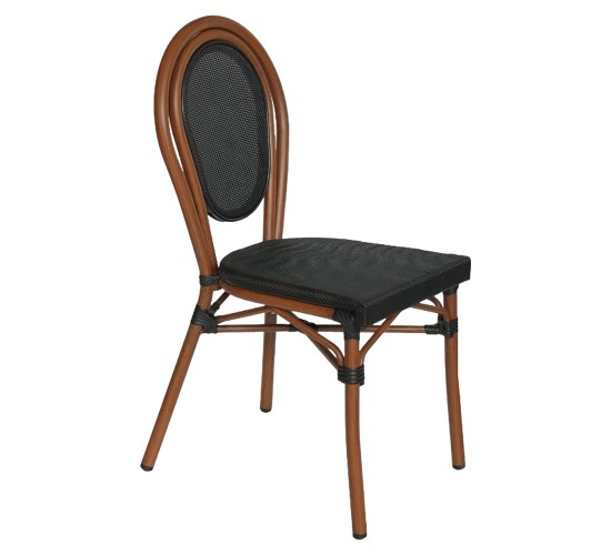 Καρέκλα Κήπου ArteLibre TULUM Καφέ/Ανθρακί Αλουμίνιο/Rattan 44x56x90cm