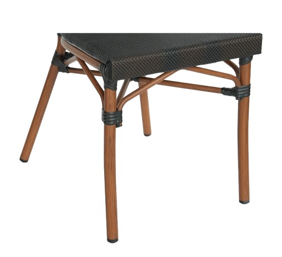 Καρέκλα Κήπου ArteLibre TULUM Καφέ/Ανθρακί Αλουμίνιο/Rattan 44x56x90cm