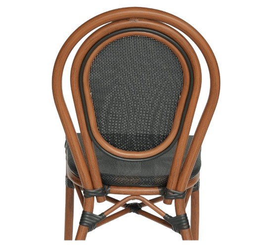 Καρέκλα Κήπου ArteLibre TULUM Καφέ/Ανθρακί Αλουμίνιο/Rattan 44x56x90cm