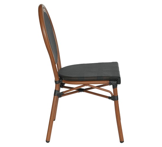 Καρέκλα Κήπου ArteLibre TULUM Καφέ/Ανθρακί Αλουμίνιο/Rattan 44x56x90cm
