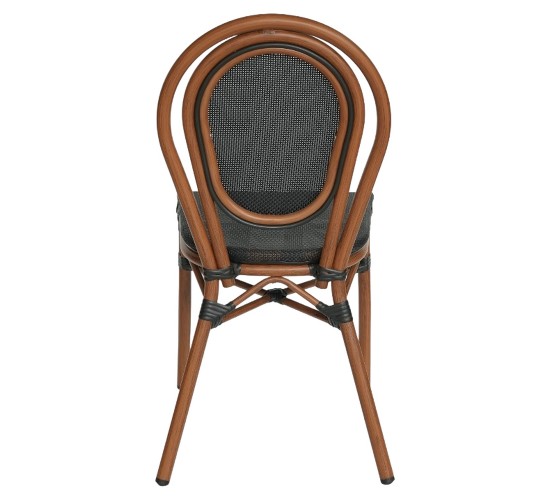Καρέκλα Κήπου ArteLibre TULUM Καφέ/Ανθρακί Αλουμίνιο/Rattan 44x56x90cm
